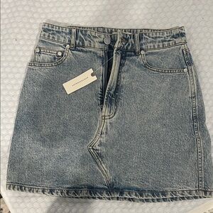 Pilcro Light Wash Denim Mini Skirt